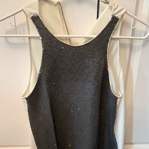 Sequin sleeveless blouse
